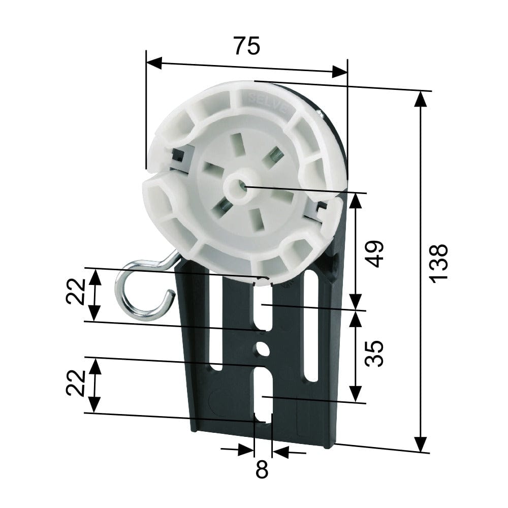 Selve Rolladen Selve Motorlager für Rolladenfertigkästen 281932