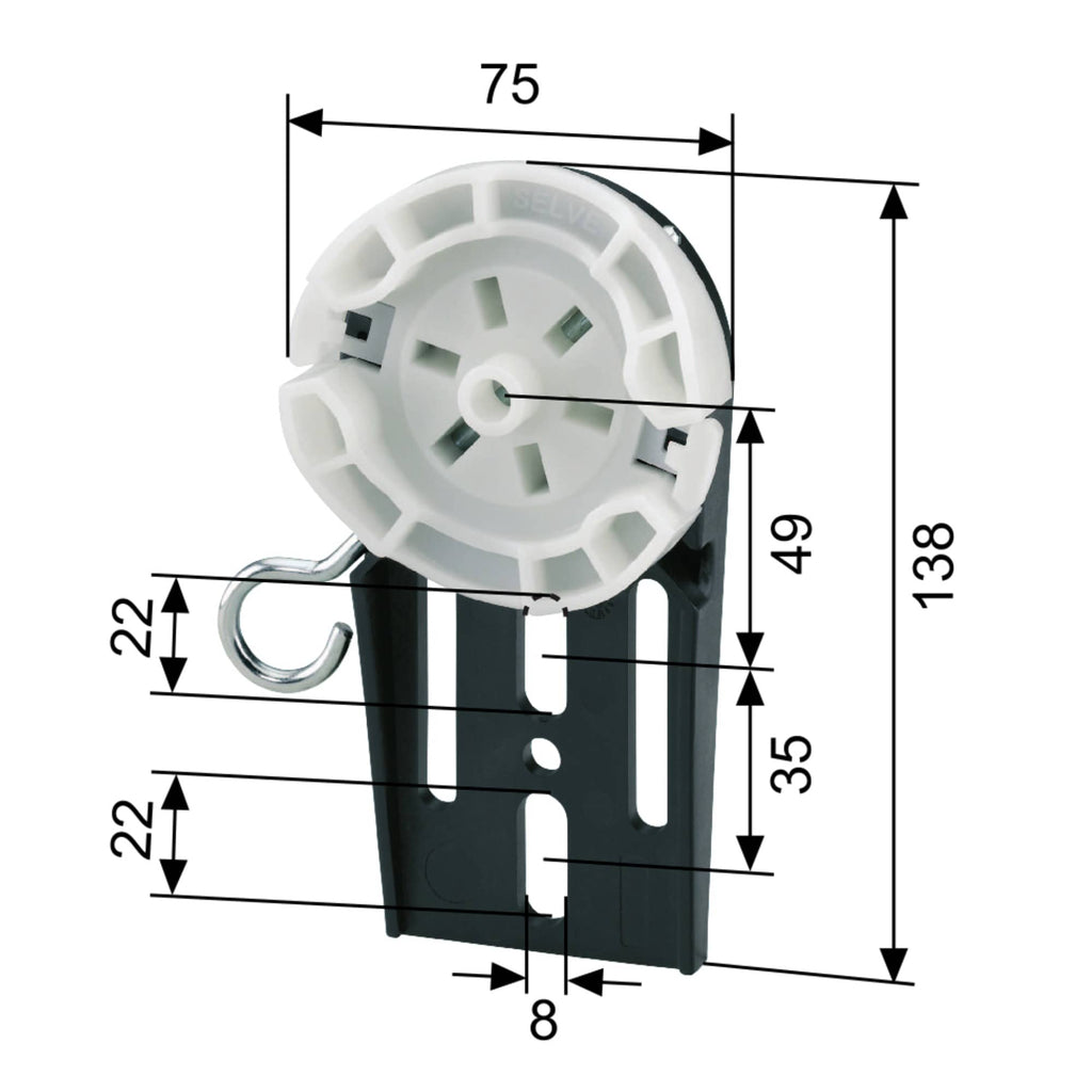 Selve Rolladen Selve Motorlager für Rolladenfertigkästen 281932