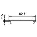 VEKA Fenster Veka Abdeckprofil 69,5x2,5 mm 109.495