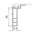 VEKA Fenster Veka Alu Fensterbankanschlussprofil Sohlbankprofil 49/12,4 mm 104.525