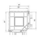 VEKA Fenster Veka Eckkopplung 90° 87 x 87mm 116.229