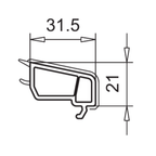 VEKA Fenster Veka PVC Glasleiste 107.212