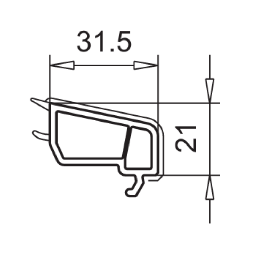 VEKA Fenster Veka PVC Glasleiste 107.212