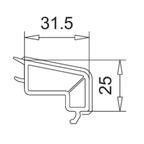 VEKA Fenster Veka PVC Glasleiste 107.270