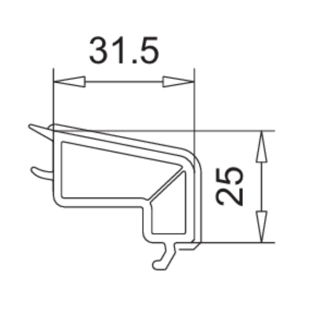 VEKA Fenster Veka PVC Glasleiste 107.270