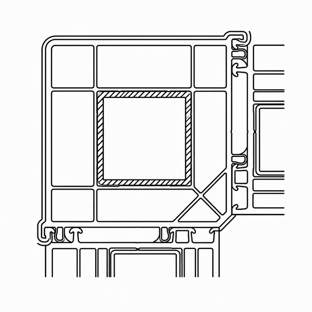 VEKA Fenster Weiss (ähnlich RAL9016) / 100cm Veka Eckkopplung 90° 87/87mm 116.229