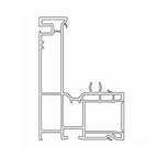VEKA Rolladen Weiss / 100cm VEKA PVC Aufbauprofil 108.239