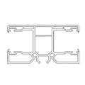 VEKA Rolladen Weiss / 40cm VEKA PVC Doppelführungsschiene 108.127
