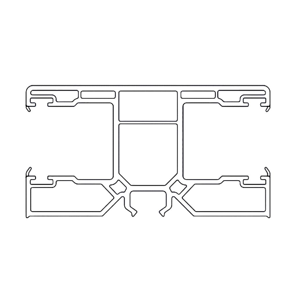 VEKA Rolladen Weiss / 40cm VEKA PVC Doppelführungsschiene 108.127