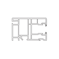 VEKA Rolladen Weiss / 50cm VEKA PVC Einzelführungsschiene 108.124