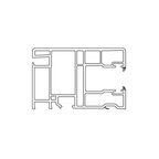 VEKA Rolladen Weiss / 50cm VEKA PVC Einzelführungsschiene 108.124