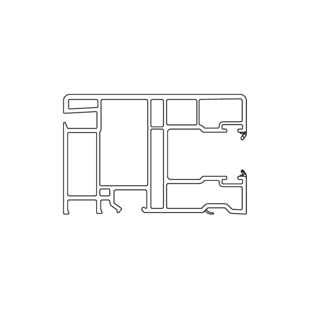 VEKA Rolladen Weiss / 50cm VEKA PVC Einzelführungsschiene 108.124