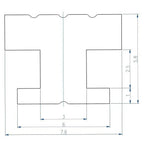 Aluprof Insektenschutz Aluprof Teleskopischer Magneteinsatz 7,6x5,8mm