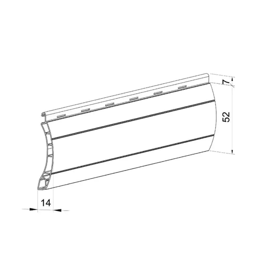 Aluprof Rolladen Aluprof PVC Rolladenpanzer perforiert PT52