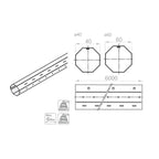 Aluprof Rolladen Aluprof Stahlwelle Achtkant SW Ø40 x 0,5mm