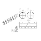 Aluprof Rolladen Aluprof Stahlwelle Achtkant SW Ø50 x 0,6mm