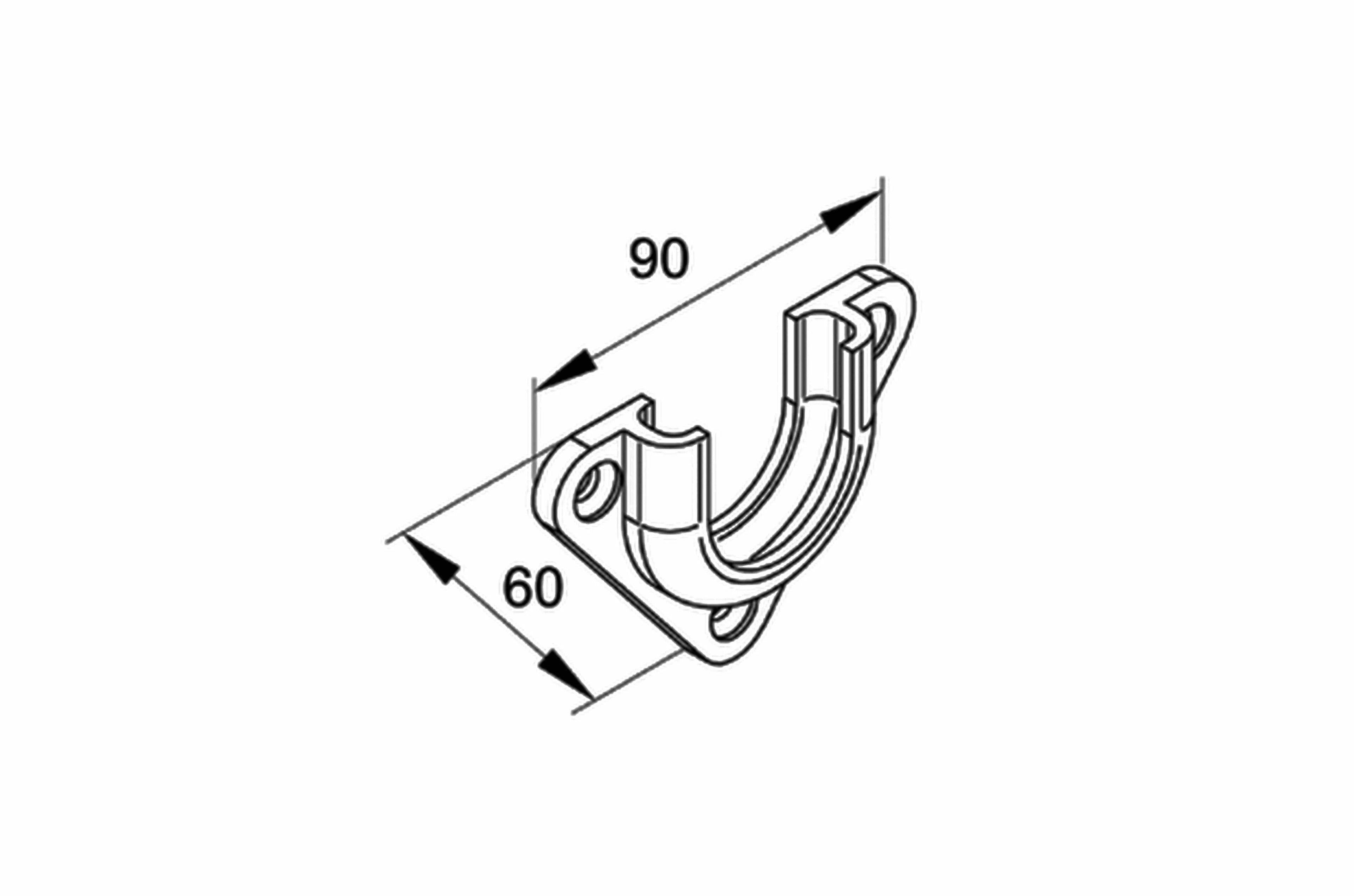Aluprof Rolladen Anschraublagerschale PVC für SW 60