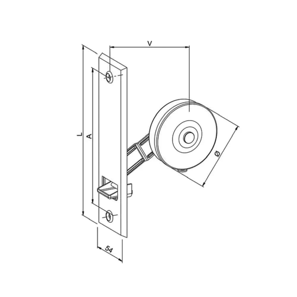 Eckermann Rolladen Eckermann Unimat Einlass Gurtwickler UP für 22mm breiten Gurt