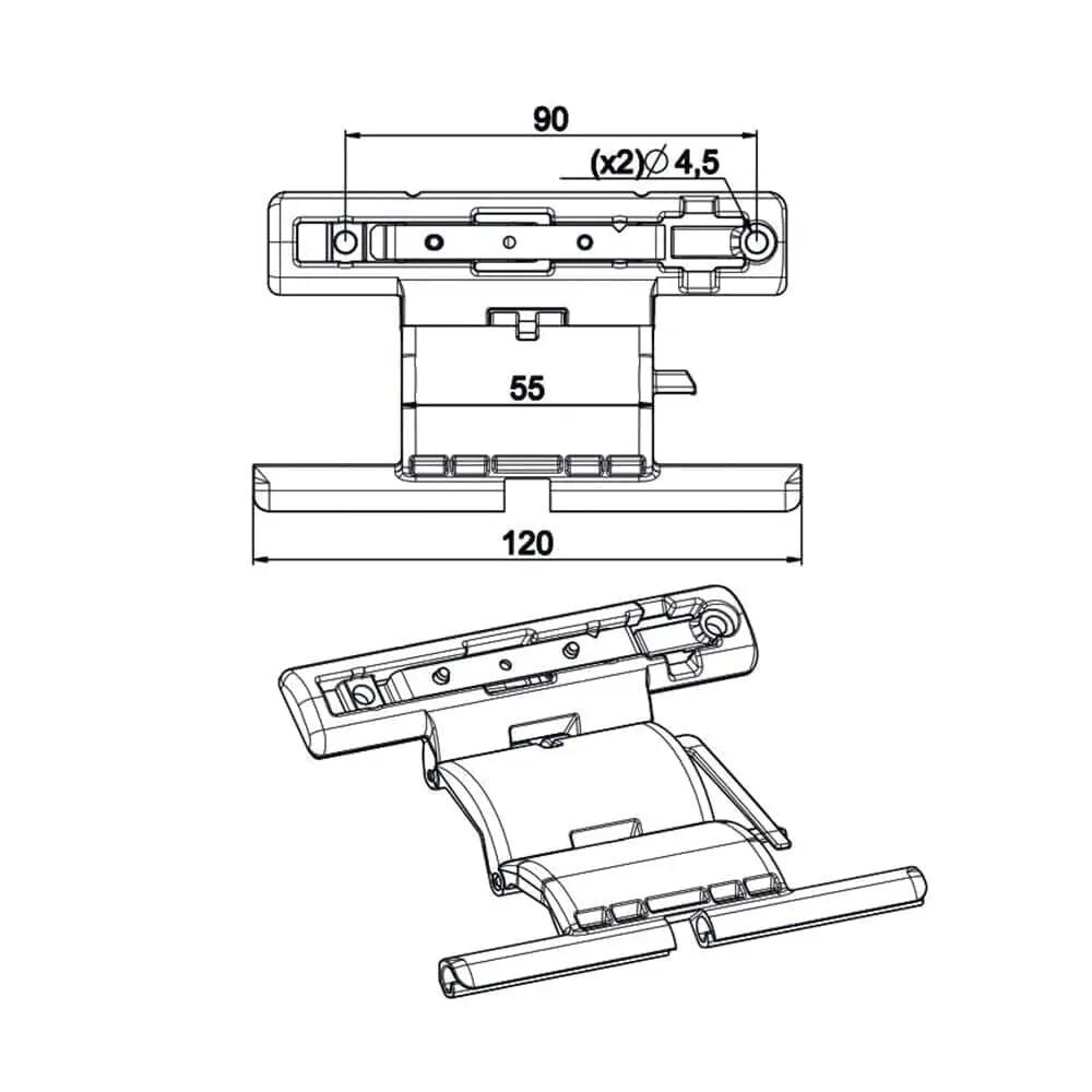 Eckermann Rolladen Eckermann Wellenverbinder OKTOEASY 2-gliedrig SW40 Set