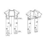 Eckermann Rolladen Universal Einlauftrichter H364E zum Schrauben oder Nieten
