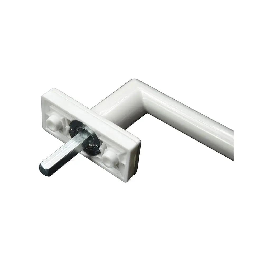 Fam Fenster Fam Fenstergriff Standard Links Gerunded RAL9016 Weiß 35mm Stiftlänge