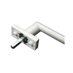 Fam Fenster Fam Fenstergriff Standard Links Gerunded RAL9016 Weiß 35mm Stiftlänge