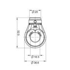 Geiger Antriebstechnik Rolladen Geiger Kugelöse Markisenöse Ø10mm rund QB4mm 6kant Schwarz