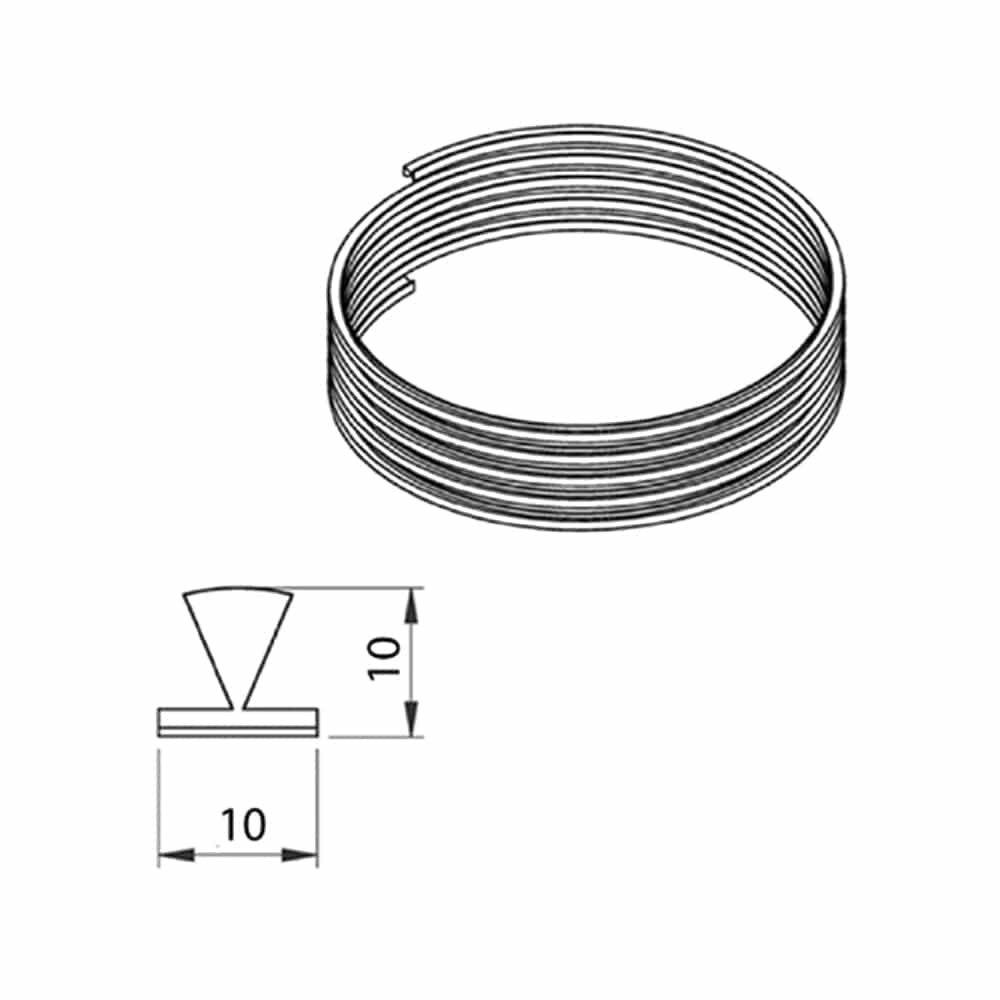 Markenlos Rolladen Bürstendichtung für Rollladenkasten Abdichtung 10x10mm Selbstklebend