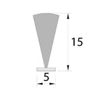 Markenlos Rolladen Bürstendichtung für Rollladenkasten Abdichtung 5x15mm