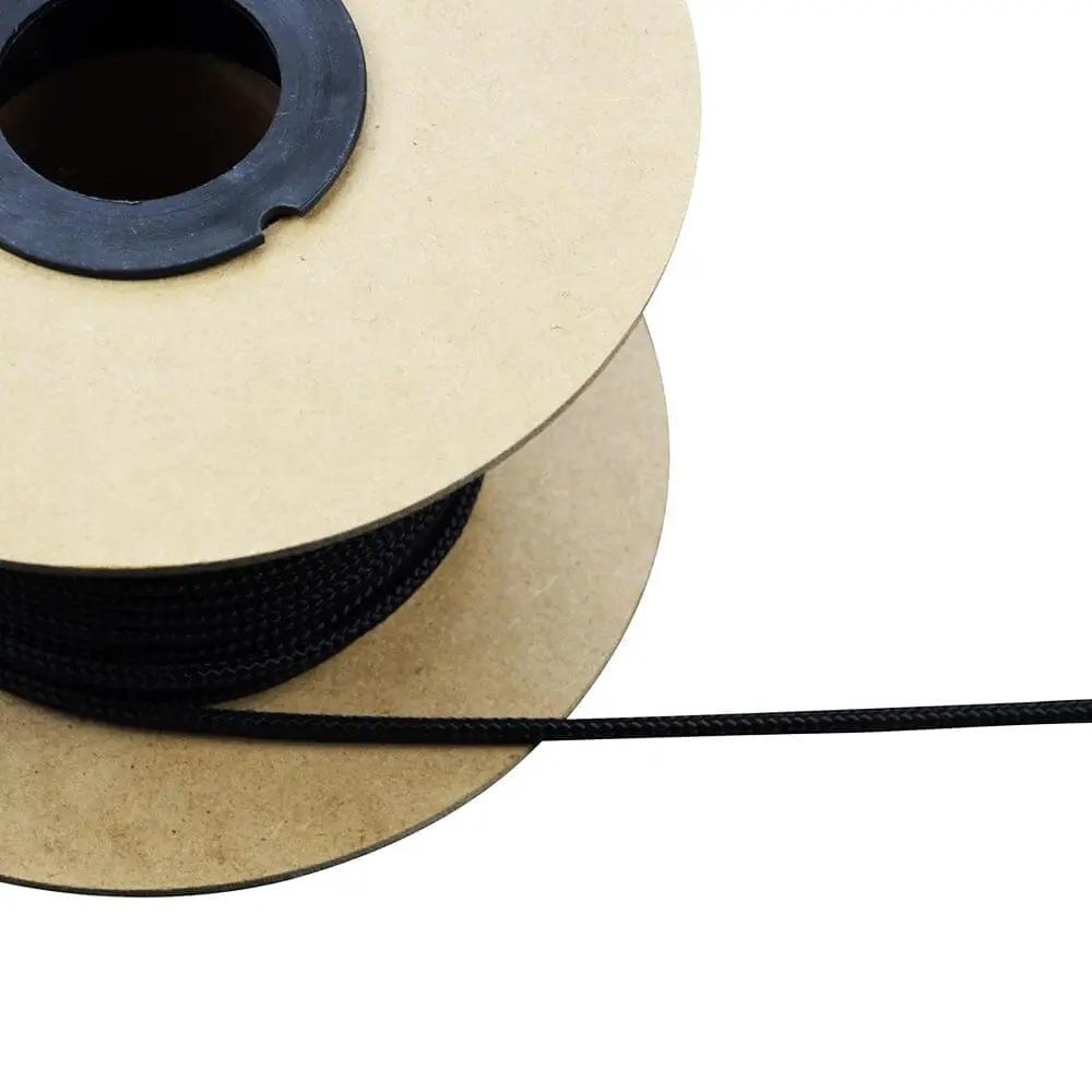Markenlos Rollladen Nylonschnur für Jalousien und Rollos Ø2mm Schwarz 10m