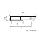 MK Menke Fenster MK Kammerprofil 7/20mm mit Nase und Selbstklebend