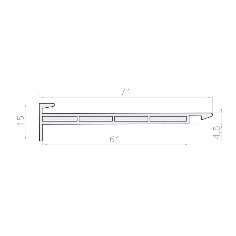 Portos Rolladen Portos PVC Adapterprofil für Fensterprofile RN1