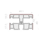 Portos Rolladen Portos PVC Führungsschiene NPR-020