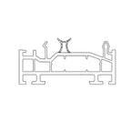 Schüco Fenster Weiss (ähnlich RAL9016) / 100cm Schüco CT 70 Blendrahmen Verbreiterung 70/25 4K 19841