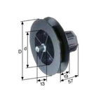 Selve Rolladen Selve Mini-Gurtscheibe mit Zapfen für 15mm Gurt Ø114 für SW40 132002