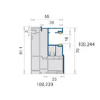 VEKA Rolladen VEKA PVC Aufbauprofil 108.239