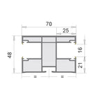 VEKA Rolladen VEKA PVC Doppelführungsschiene 108.237