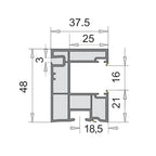 VEKA Rolladen VEKA PVC Einzelführungsschiene 108.235