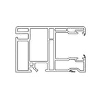 VEKA Rolladen Weiss / 100cm VEKA PVC Einzelführungsschiene 108.126