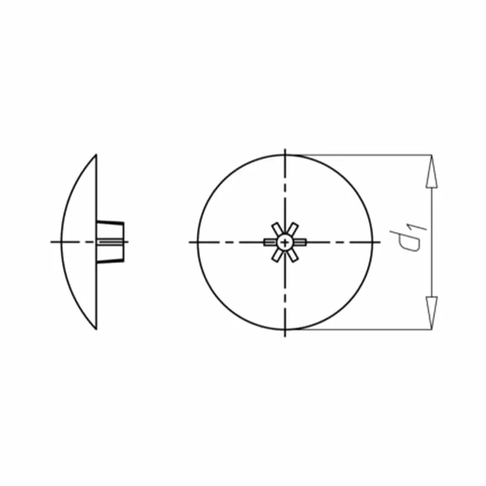 Würth Fenster Würth Abdeckkappe flach für Innensechsrund AW-Antrieb Ø15mm RAL 9010